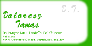 doloresz tamas business card
